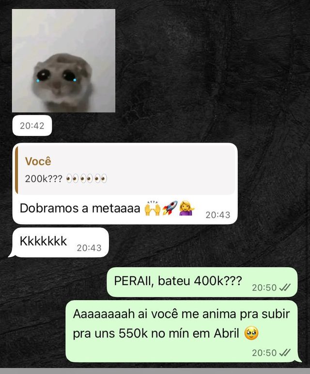 Conversa de aluna que dobrou a meta e bateu R$400 mil